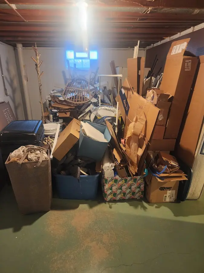 Roll-off dumpster container at job site for 15 Yard Dumpster Rental in Detroit Lakes